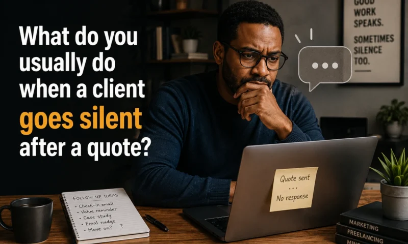What do you usually do when a client goes silent after a quote?